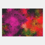 Feuille De Papier Cadeau Abstrait, créatif, mosaïque, cristaux, vert, jaune (Devant)