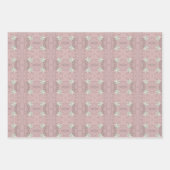 Feuille De Papier Cadeau Abstrait de fleurs blanches (Devant 2)