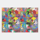 Feuille De Papier Cadeau Abstrait drôle Joyeux coloré (Devant 2)