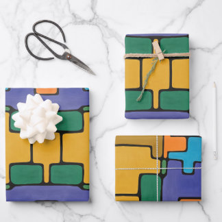 Feuille De Papier Cadeau Abstrait dynamique