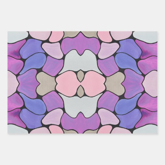 Feuille De Papier Cadeau Abstrait dynamique (Devant 2)