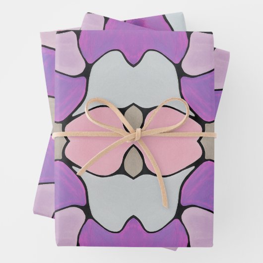 Feuille De Papier Cadeau Abstrait dynamique (En situation)