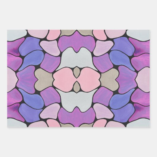 Feuille De Papier Cadeau Abstrait dynamique (Devant)