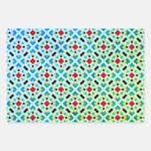 Feuille De Papier Cadeau Abstrait géométrique (Devant 3)