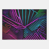 Feuille De Papier Cadeau Abstrait géométrique coloré (Devant 3)