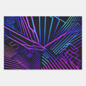 Feuille De Papier Cadeau Abstrait géométrique coloré (Devant 2)