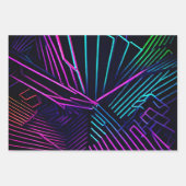 Feuille De Papier Cadeau Abstrait géométrique coloré (Devant)