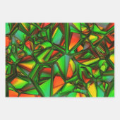 Feuille De Papier Cadeau Abstrait moderne coloré (Devant 2)