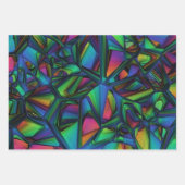 Feuille De Papier Cadeau Abstrait moderne coloré (Devant)