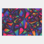 Feuille De Papier Cadeau Abstrait moderne coloré 2 (Devant 2)