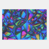 Feuille De Papier Cadeau Abstrait moderne coloré 2 (Devant)