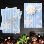 Feuille De Papier Cadeau Abstrait moderne Pastel Blue Snowflake Motif