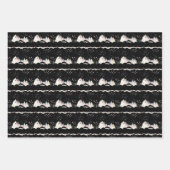 Feuille De Papier Cadeau Abstrait noir, blanc et pastel (Devant 3)