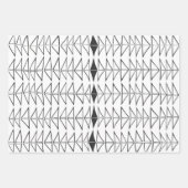 Feuille De Papier Cadeau Abstrait noir blanc Formes Motif ironique (Devant)
