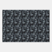 Feuille De Papier Cadeau Abstrait noir / gris / blanc (Devant 3)