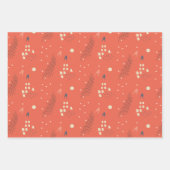 Feuille De Papier Cadeau abstrait rouge (Devant 3)