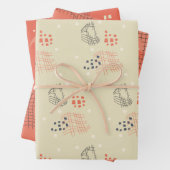 Feuille De Papier Cadeau abstrait rouge (En situation)