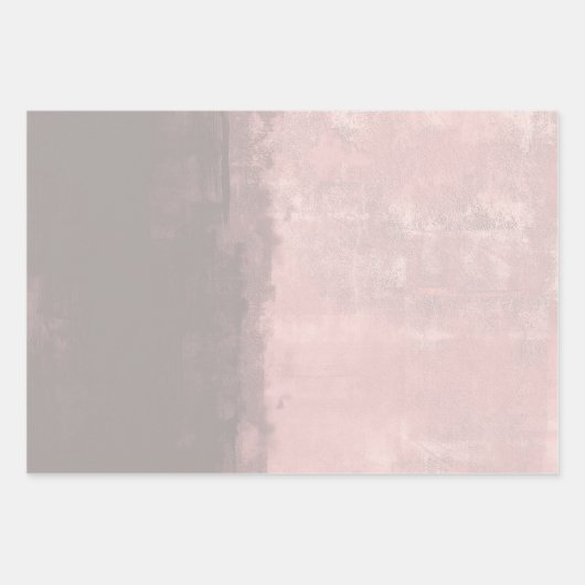 Feuille De Papier Cadeau Abstrait rustique rose moderne (Devant 2)