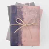 Feuille De Papier Cadeau Abstrait rustique rose moderne (En situation)