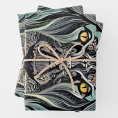 Feuille De Papier Cadeau Abstrait Shabby Chic King Lion (En situation)