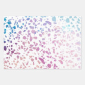 Feuille De Papier Cadeau Abstrait Terrazzo Mosaic rose et Motif bleu (Devant)
