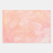 Feuille De Papier Cadeau Abstrait trait de brosse peint à la main rose (Devant 2)