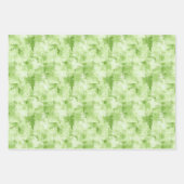 Feuille De Papier Cadeau Abstrait Vert Printanier  (Devant 3)