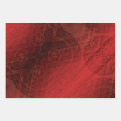 Feuille De Papier Cadeau Acceptation | Médaillons de méditation rouge (Devant)