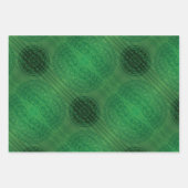 Feuille De Papier Cadeau Acceptation | Médaillons de méditation verte (Devant 2)