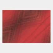 Feuille De Papier Cadeau Acceptation | Motif de Boho Eclectique Rouge (Devant)
