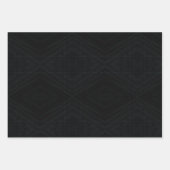 Feuille De Papier Cadeau Acceptation | Texture géométrique foncée (Devant)