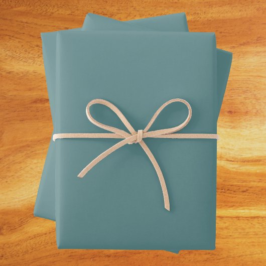 Feuille De Papier Cadeau Acier Turquoise couleur solide