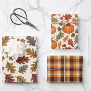 Feuille De Papier Cadeau Action de grâce d'automne