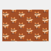 Feuille De Papier Cadeau Adorable Cartoon Fox Gift (Devant)