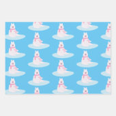 Feuille De Papier Cadeau Adorable Noël Polar Fluffy Bears Snowflakes (Devant 3)