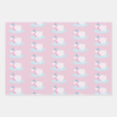 Feuille De Papier Cadeau Adorable Noël Polar Fluffy Bears Snowflakes (Devant)