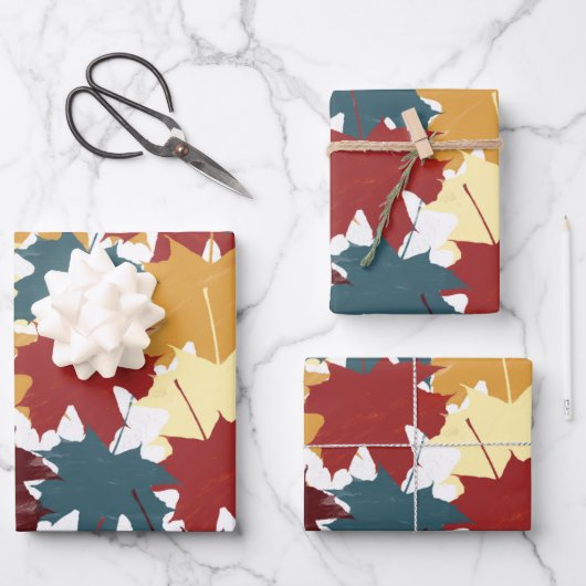 Feuille De Papier Cadeau Affaire Autumn Leaves (Recto)