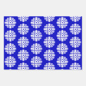 Feuille De Papier Cadeau Affiche du logo bleu CBC 1986 (Devant)