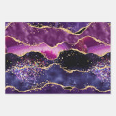 Feuille De Papier Cadeau Agate des séquences de Parties scintillant violet  (Devant 3)