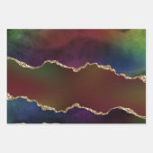 Feuille De Papier Cadeau Agate foncé intense | Moody Rainbow Jewel Tone (Devant 2)