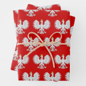 Feuille De Papier Cadeau Aigle polonais (En situation)