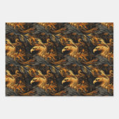 Feuille De Papier Cadeau Aigle Totem & Feather Swils Majestic Design (Devant 3)