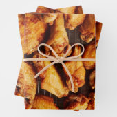 Feuille De Papier Cadeau Ailes de poulet (En situation)