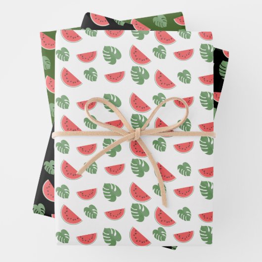 Feuille De Papier Cadeau Aimer la pastèque (En situation)