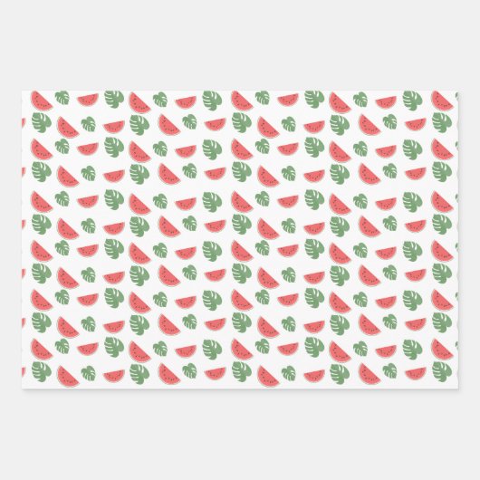 Feuille De Papier Cadeau Aimer la pastèque (Devant)