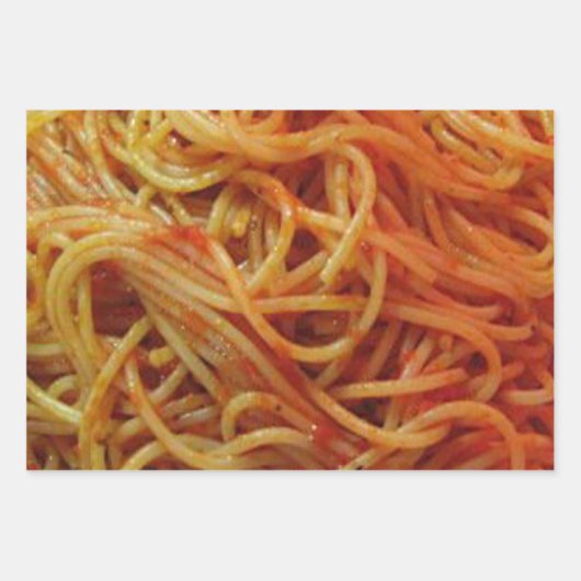 Feuille De Papier Cadeau Aimer les spaghettis (Devant 2)