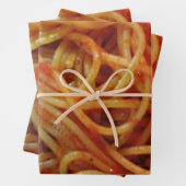 Feuille De Papier Cadeau Aimer les spaghettis (En situation)