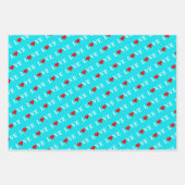 Feuille De Papier Cadeau AIVE Aqua Blue Lime Vert rose (Devant 3)