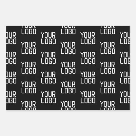 Feuille De Papier Cadeau Ajouter votre logo Répéter Motif Modèle modifiable (Devant)