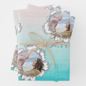 Feuille De Papier Cadeau Ajouter votre texte photo Rainbow Custom (En situation)